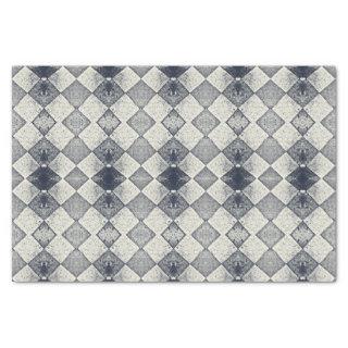 Vintage Harlequin Black And White Diamond Pattern Tissue Paper