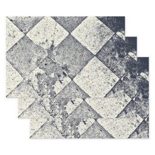 Vintage Harlequin Inspired Black And White Texture  Sheets