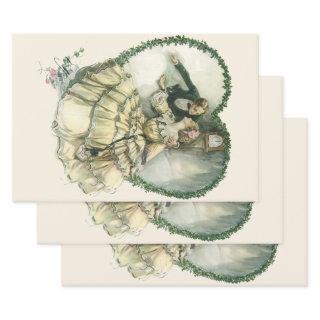 Vintage Harrison Fisher, Christmas Bride and Groom  Sheets