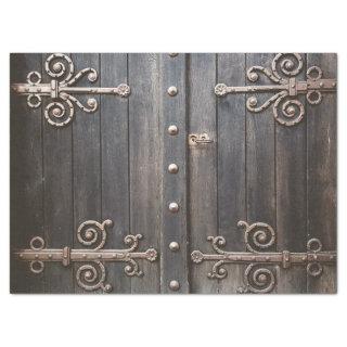 Vintage Hinged Door Decoupage Tissue Paper