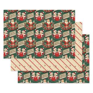 Vintage Holiday Cheer in Green  Sheets
