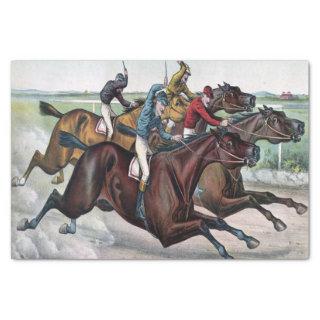 Vintage Horse Race Decoupage Tissue Paper