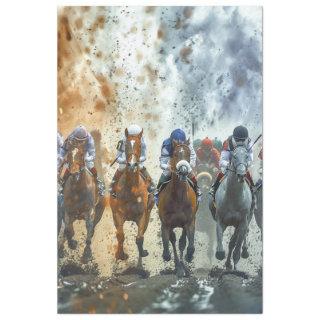 Vintage Horse Racing Decoupage Tissue Paper