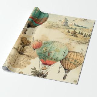 Vintage Hot Air Balloon in a Serene Landscape (10)