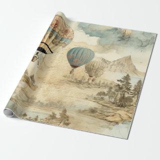 Vintage Hot Air Balloon in a Serene Landscape (7)
