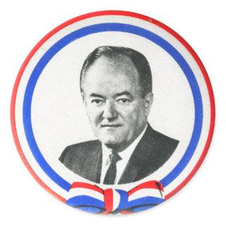 Vintage Hubert Humphrey for President 1968 Classic Round Sticker