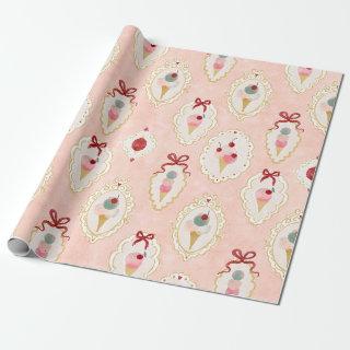 Vintage Ice Cream Delight Pattern