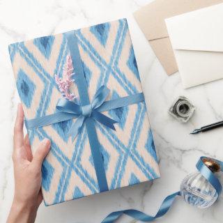 Vintage Ikat blue pattern.