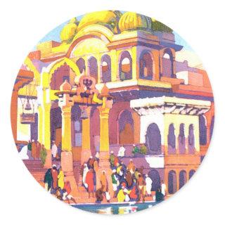 Vintage India Classic Round Sticker