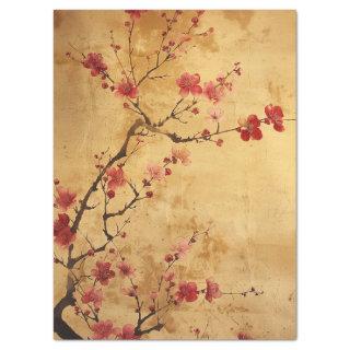 Vintage Japanese Cherry Blossom Tissue Paper