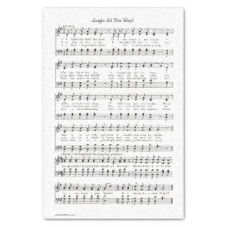 Vintage Jingle All the Way Music Composition  Tissue Paper