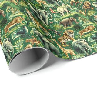 Vintage Jungle Animals Pattern
