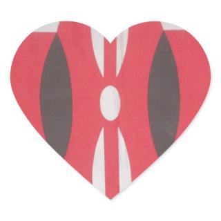 Vintage Kenya Flag Harambe Design Heart Sticker