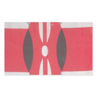 Vintage Kenya Flag Harambe Design Rectangular Sticker
