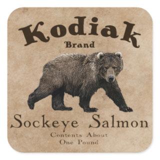 Vintage Kodiak Salmon Label