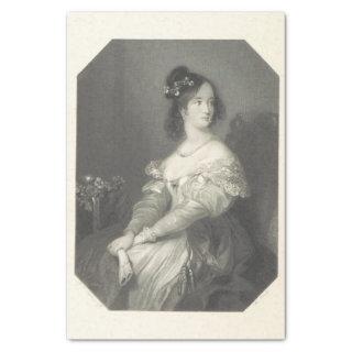 Vintage Lady Black and White Tissue Paper