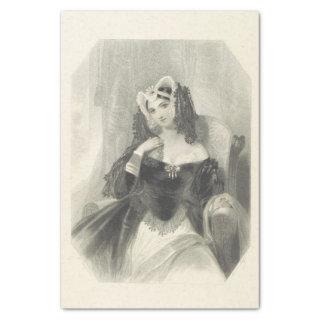 Vintage Lady Olivia Black and White Tissue Paper