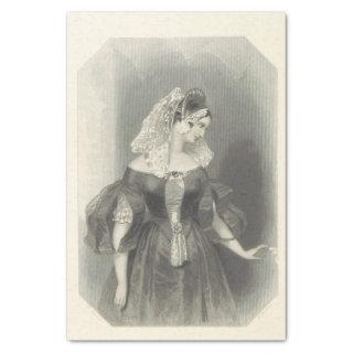 Vintage Lady Sylvia Black and White Tissue Paper