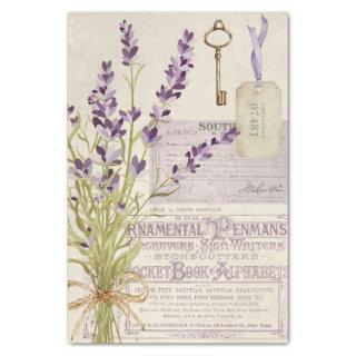 Vintage Lavender Decoupage Tissue Paper