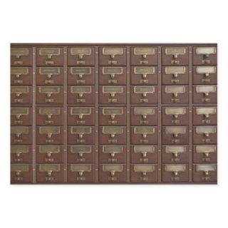 Vintage Library Card Catalog Drawers Wrapping Pape  Sheets