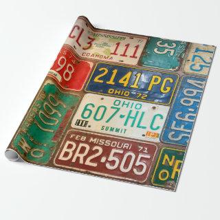 vintage license plate collection