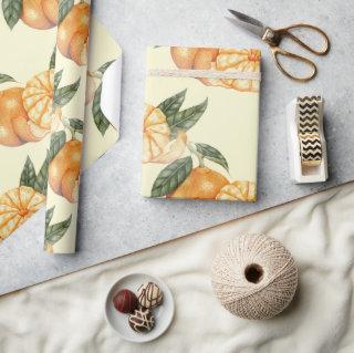 Vintage Mandarin Orange Citrus Fruit Pattern Craft