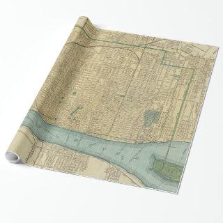 Vintage Map of Detroit Michigan (1895)