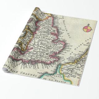 Vintage Map of England (1747)