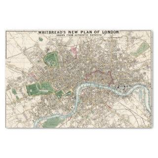 Vintage Map of London England (1853) Tissue Paper