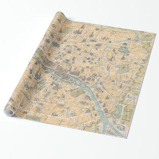 Vintage Map of Paris France (1890)