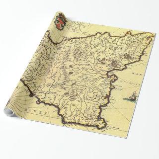Vintage Map of Sicily Italy (1600s)