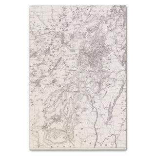 Vintage Map of the Adirondacks New York Tissue Paper