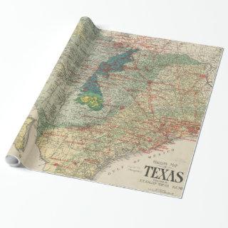 Vintage Map of The Texas Oil and Gas Fields (1920)