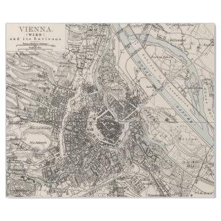 Vintage Map of Vienna Austria (1906)