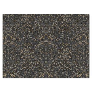 Vintage Marbled Black and Gold Glitter Decoupage Tissue Paper
