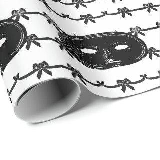 Vintage masquerade party mask black and white