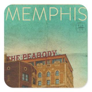 Vintage Memphis Square Stickers