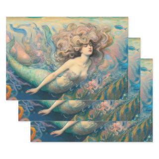 Vintage Mermaid Decoupage Decoupaging  Sheets