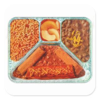 Vintage Mexican TV Dinner Square Sticker