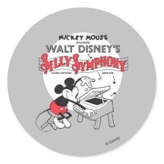 Vintage Mickey Silly Symphony Classic Round Sticker
