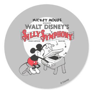 Vintage Mickey Silly Symphony Classic Round Sticker