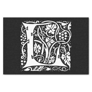 Vintage Monogram L Art Nouveau  Tissue Paper
