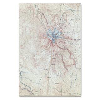 Vintage Mount Shasta Topographical Map Tissue Paper