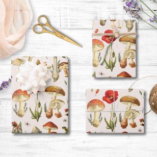 Vintage Mushroom and Wildflower Pattern  Sheets