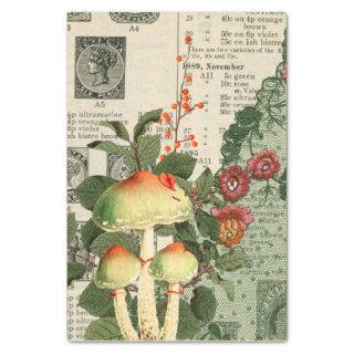Vintage Mushroom Ephemera Tissue Paper