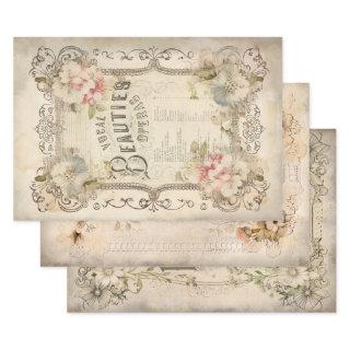 Vintage Music Cover Floral Ephemera Decoupage  Sheets