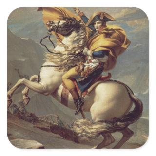 Vintage Napoleon Crossing the Alps Square Sticker