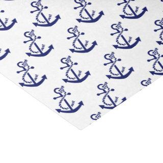 Vintage Nautical Anchor Angled With Rope Blue Tissue Paper