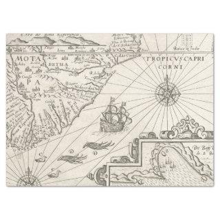 Vintage Nautical Map  Tissue Paper