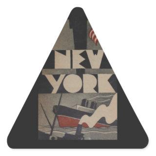 Vintage New York Travel Triangle Sticker